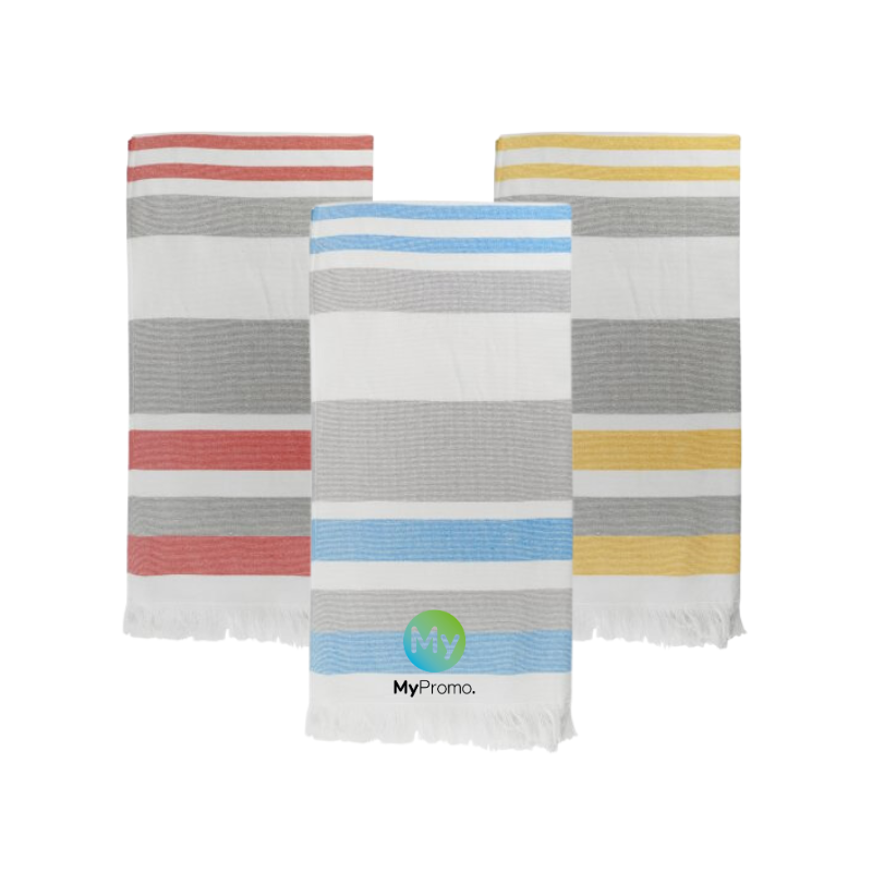 Fouta towel | Recycled cotton & rPET | 100x180cm | 1 side woven & 1 side loop velvet | Made in Spain